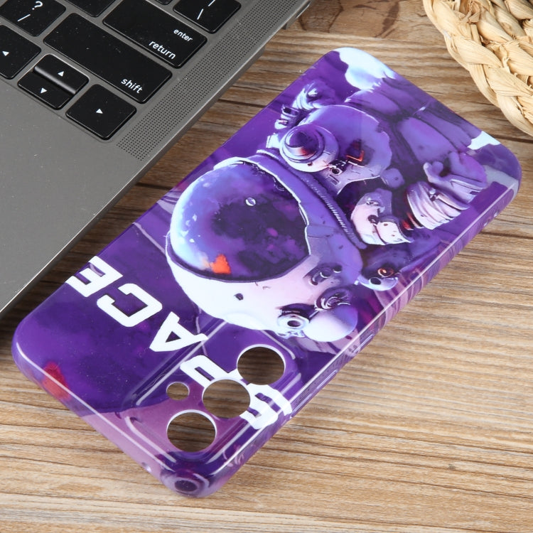 For Samsung Galaxy S23+ 5G Painted Pattern Precise Hole PC Phone Case(Purple Astronaut) - HoMEdemic™ 