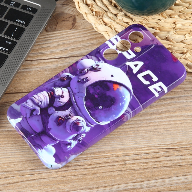 For Samsung Galaxy S23+ 5G Painted Pattern Precise Hole PC Phone Case(Purple Astronaut) - HoMEdemic™ 