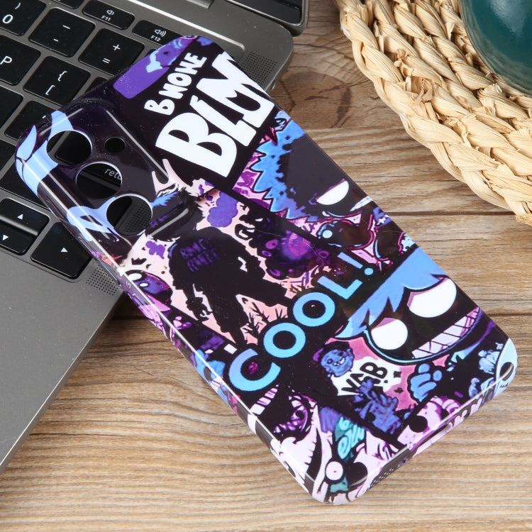For Samsung Galaxy S23+ 5G Painted Pattern Precise Hole PC Phone Case(Purple Comics) - HoMEdemic™ 