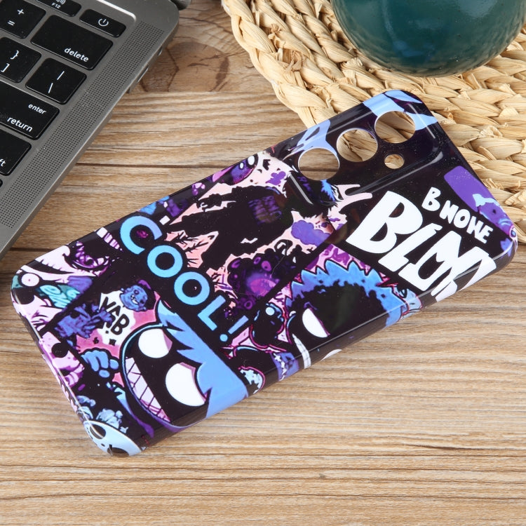 For Samsung Galaxy S23+ 5G Painted Pattern Precise Hole PC Phone Case(Purple Comics) - HoMEdemic™ 