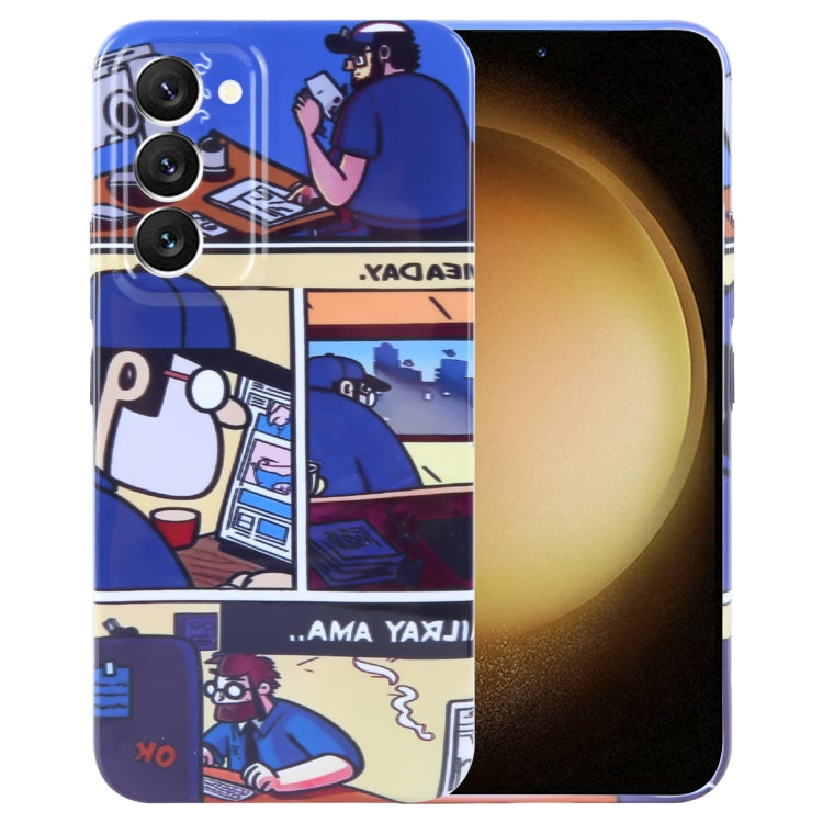 For Samsung Galaxy S23+ 5G Painted Pattern Precise Hole PC Phone Case(Working Comics) - HoMEdemic™ 