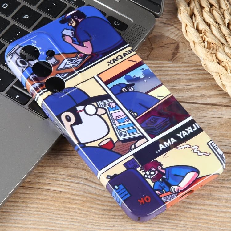 For Samsung Galaxy S23+ 5G Painted Pattern Precise Hole PC Phone Case(Working Comics) - HoMEdemic™ 