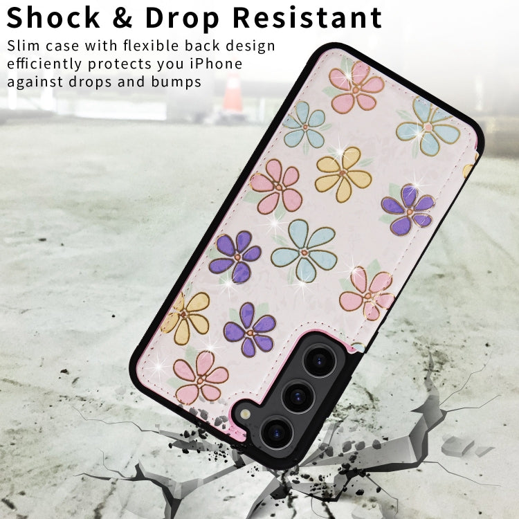 For Samsung Galaxy S23+ 5G Printed Double Buckle RFID Anti-theft Phone Case(Blossoming Flowers) - HoMEdemic™ 