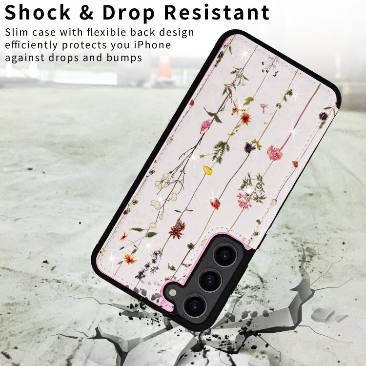 For Samsung Galaxy S23+ 5G Printed Double Buckle RFID Anti-theft Phone Case(Dried Flower World) - HoMEdemic™ 