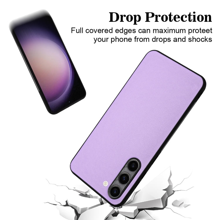 For Samsung Galaxy S23+ 5G R20 Leather Pattern Phone Single Case(Purple) - HoMEdemic™ 