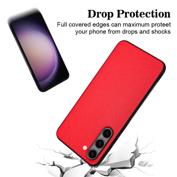 For Samsung Galaxy S23+ 5G R20 Leather Pattern Phone Single Case(Red) - HoMEdemic™ 