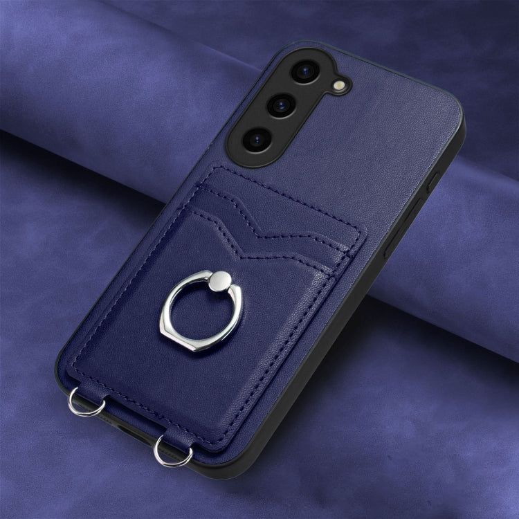 For Samsung Galaxy S23+ 5G R20 Ring Card Holder Phone Case(Blue) - HoMEdemic™ 