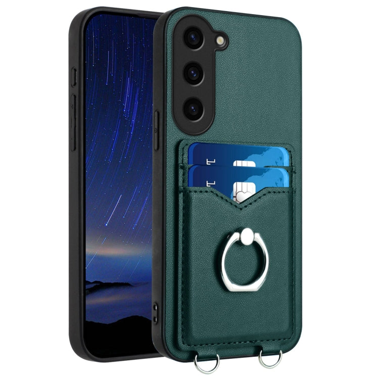For Samsung Galaxy S23+ 5G R20 Ring Card Holder Phone Case(Green) - HoMEdemic™ 