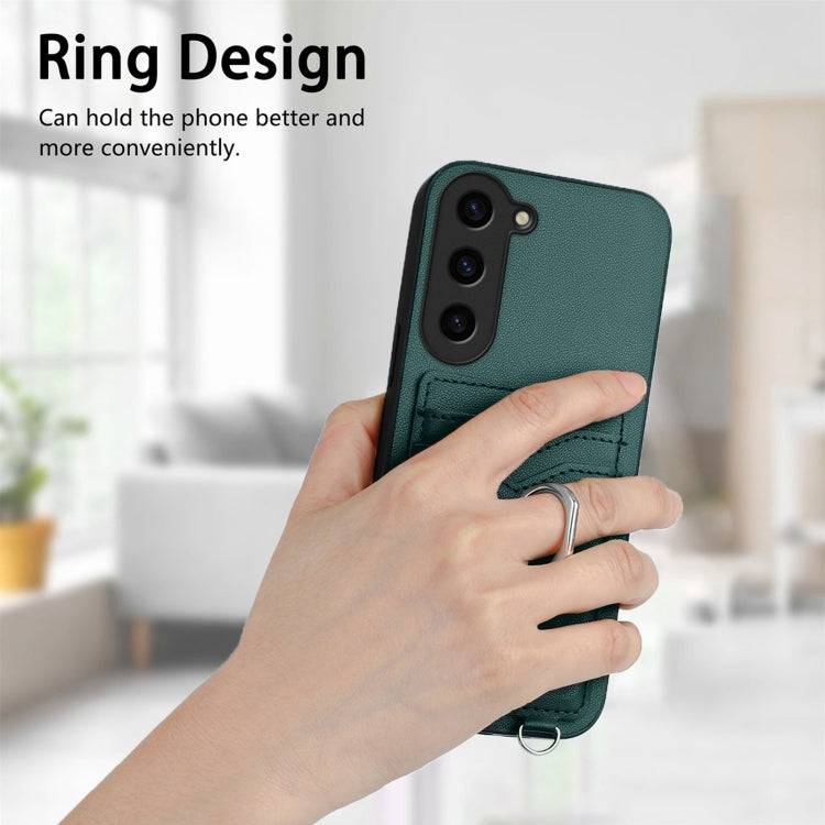For Samsung Galaxy S23+ 5G R20 Ring Card Holder Phone Case(Green) - HoMEdemic™ 