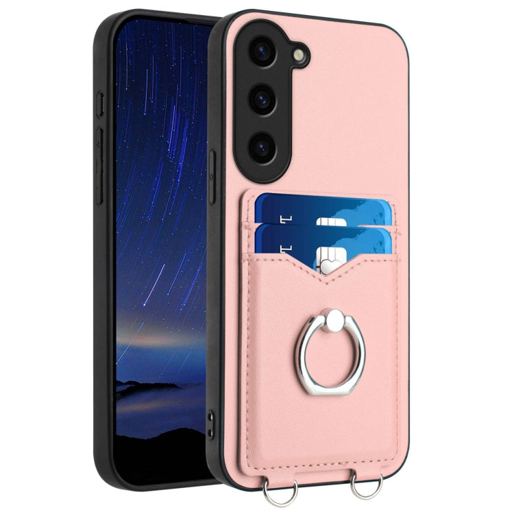 For Samsung Galaxy S23+ 5G R20 Ring Card Holder Phone Case(Pink) - HoMEdemic™ 