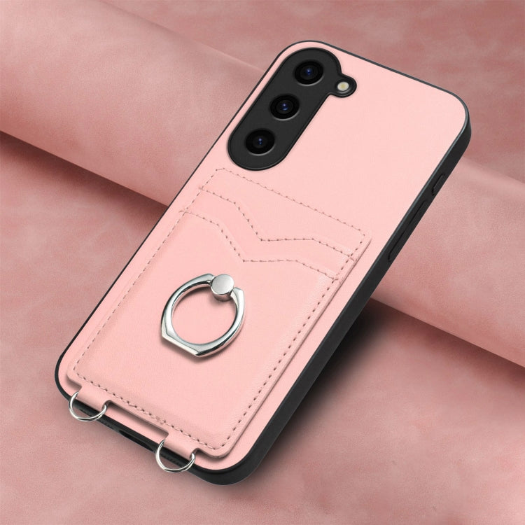 For Samsung Galaxy S23+ 5G R20 Ring Card Holder Phone Case(Pink) - HoMEdemic™ 