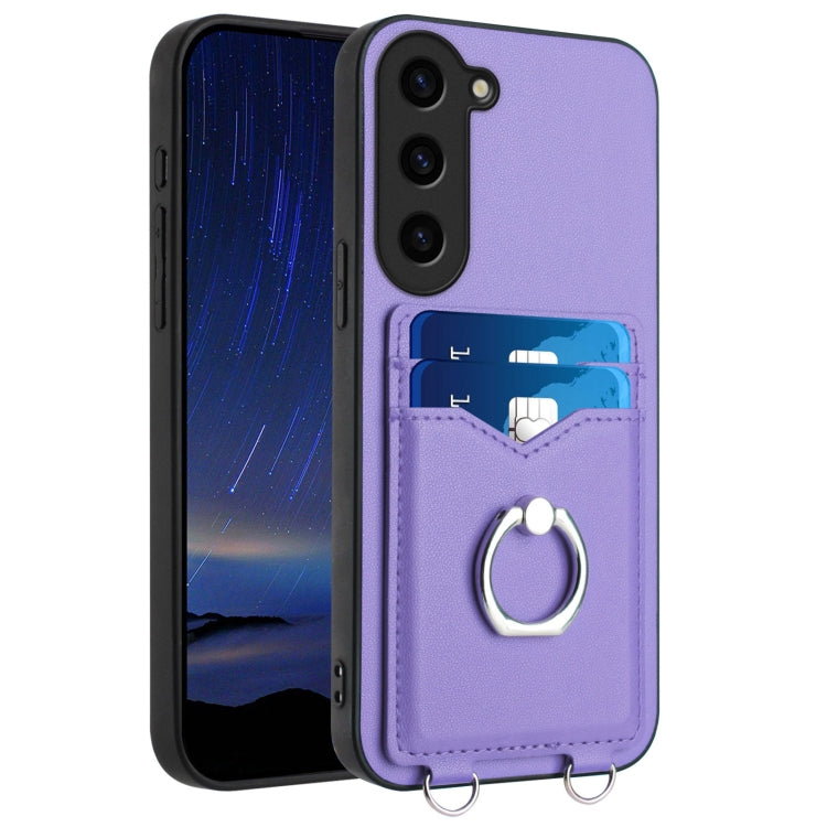 For Samsung Galaxy S23+ 5G R20 Ring Card Holder Phone Case(Purple) - HoMEdemic™ 