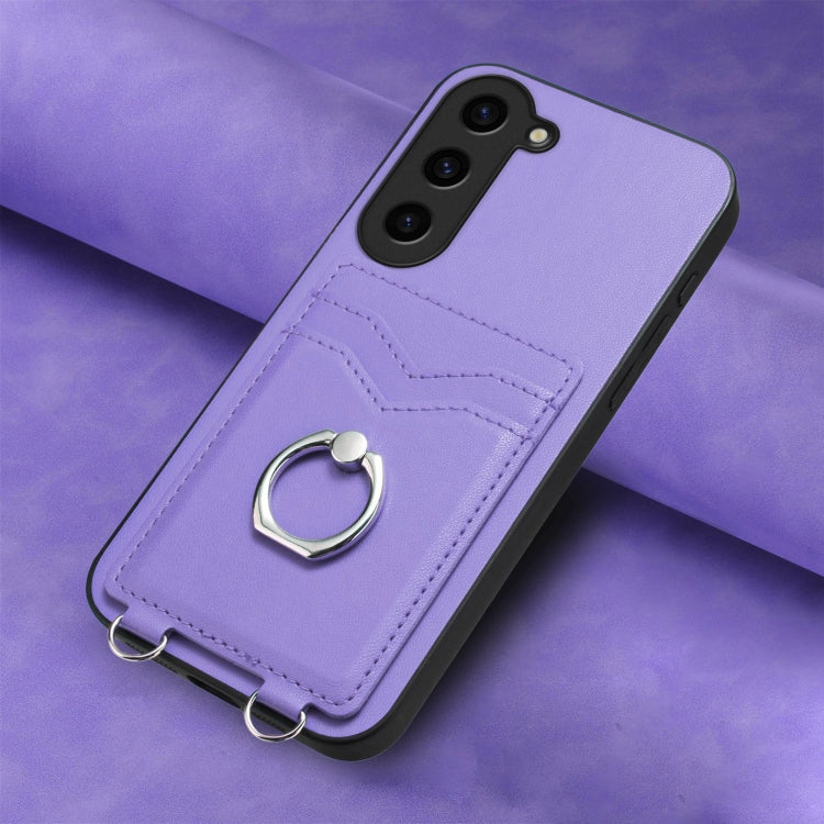 For Samsung Galaxy S23+ 5G R20 Ring Card Holder Phone Case(Purple) - HoMEdemic™ 