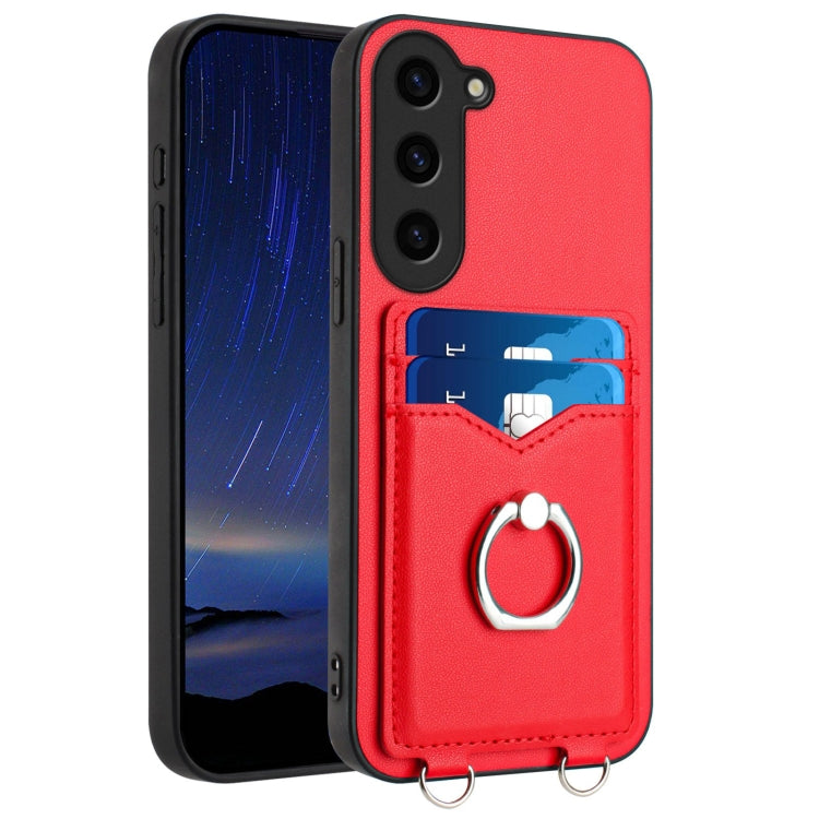 For Samsung Galaxy S23+ 5G R20 Ring Card Holder Phone Case(Red) - HoMEdemic™ 