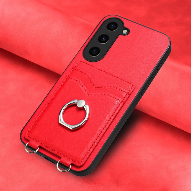 For Samsung Galaxy S23+ 5G R20 Ring Card Holder Phone Case(Red) - HoMEdemic™ 