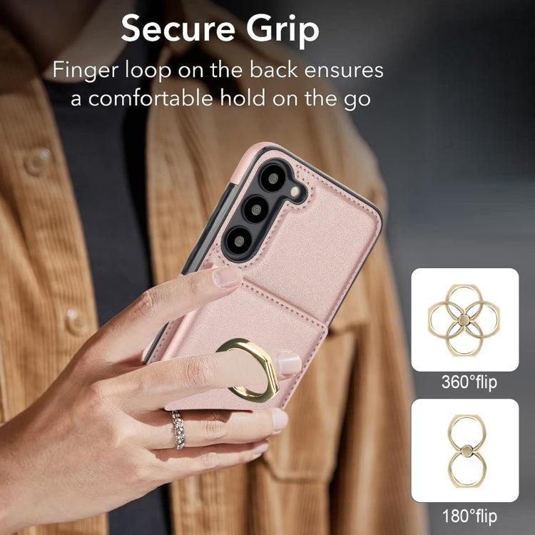 For Samsung Galaxy S23+ 5G RFID Anti-theft Card Ring Holder Phone Case(Rose Gold) - HoMEdemic™ 