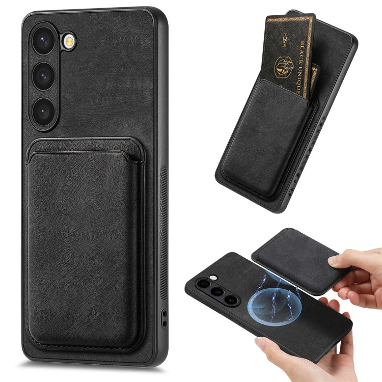 For Samsung Galaxy S23+ 5G Retro Leather Card Bag Magnetic Phone Case(Black) - HoMEdemic™ 