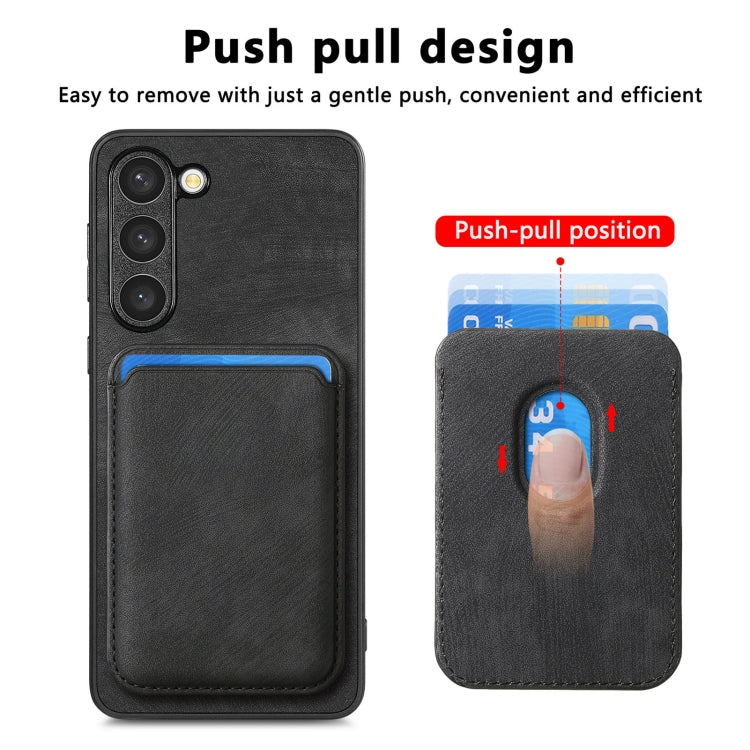 For Samsung Galaxy S23+ 5G Retro Leather Card Bag Magnetic Phone Case(Black) - HoMEdemic™ 