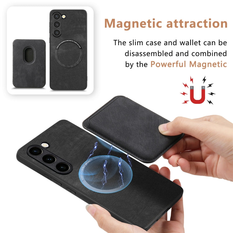 For Samsung Galaxy S23+ 5G Retro Leather Card Bag Magnetic Phone Case(Black) - HoMEdemic™ 
