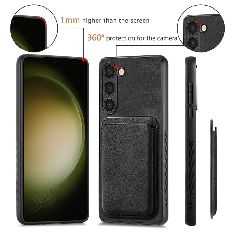 For Samsung Galaxy S23+ 5G Retro Leather Card Bag Magnetic Phone Case(Black) - HoMEdemic™ 