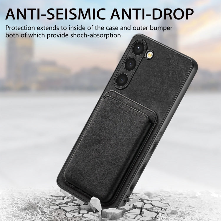 For Samsung Galaxy S23+ 5G Retro Leather Card Bag Magnetic Phone Case(Black) - HoMEdemic™ 