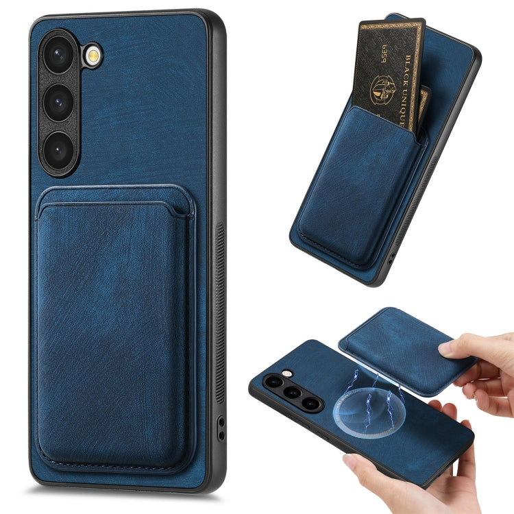 For Samsung Galaxy S23+ 5G Retro Leather Card Bag Magnetic Phone Case(Blue) - HoMEdemic™ 