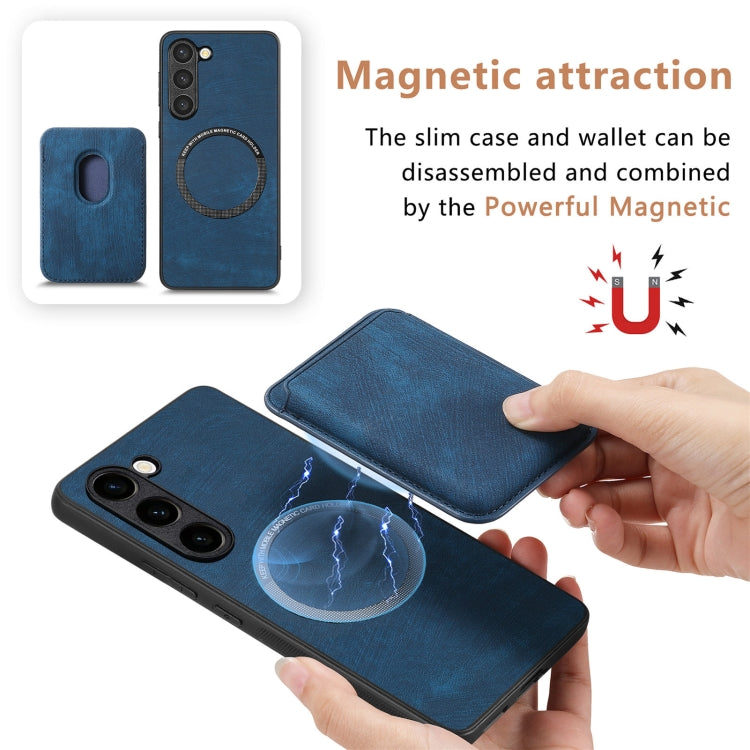 For Samsung Galaxy S23+ 5G Retro Leather Card Bag Magnetic Phone Case(Blue) - HoMEdemic™ 