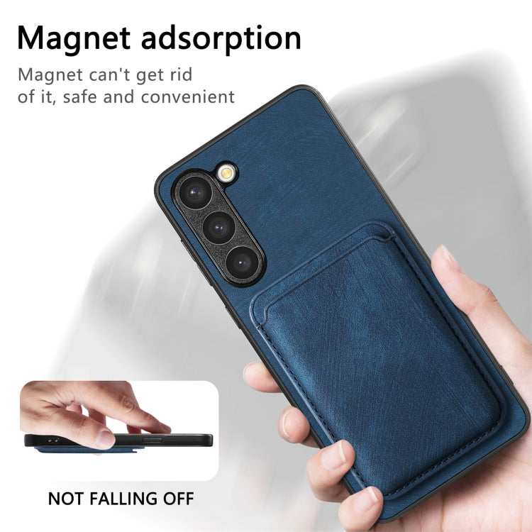 For Samsung Galaxy S23+ 5G Retro Leather Card Bag Magnetic Phone Case(Blue) - HoMEdemic™ 