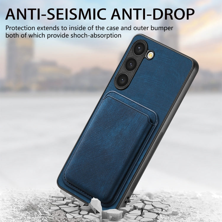 For Samsung Galaxy S23+ 5G Retro Leather Card Bag Magnetic Phone Case(Blue) - HoMEdemic™ 