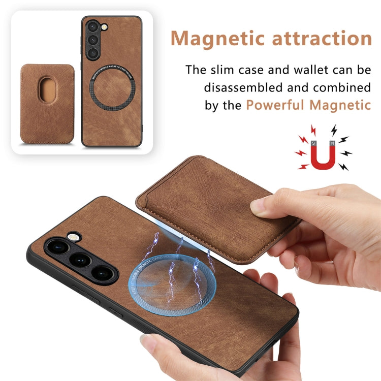 For Samsung Galaxy S23+ 5G Retro Leather Card Bag Magnetic Phone Case(Brown) - HoMEdemic™ 