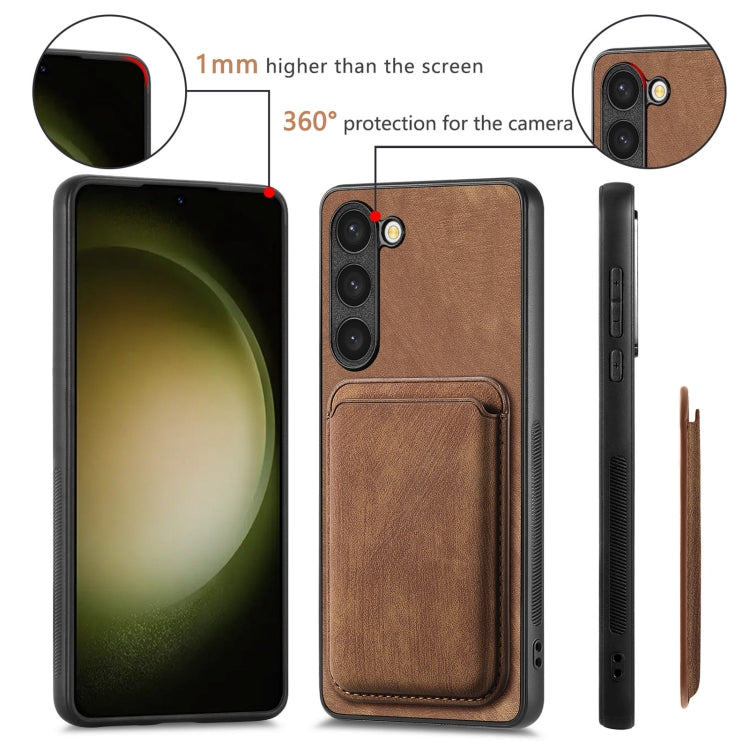 For Samsung Galaxy S23+ 5G Retro Leather Card Bag Magnetic Phone Case(Brown) - HoMEdemic™ 