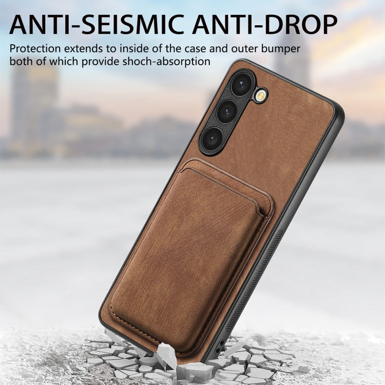 For Samsung Galaxy S23+ 5G Retro Leather Card Bag Magnetic Phone Case(Brown) - HoMEdemic™ 
