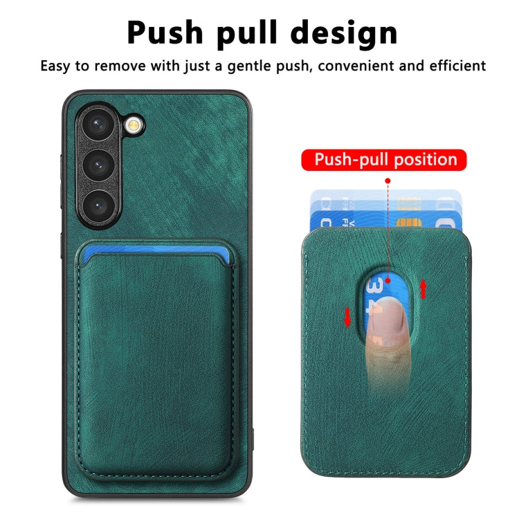 For Samsung Galaxy S23+ 5G Retro Leather Card Bag Magnetic Phone Case(Green) - HoMEdemic™ 