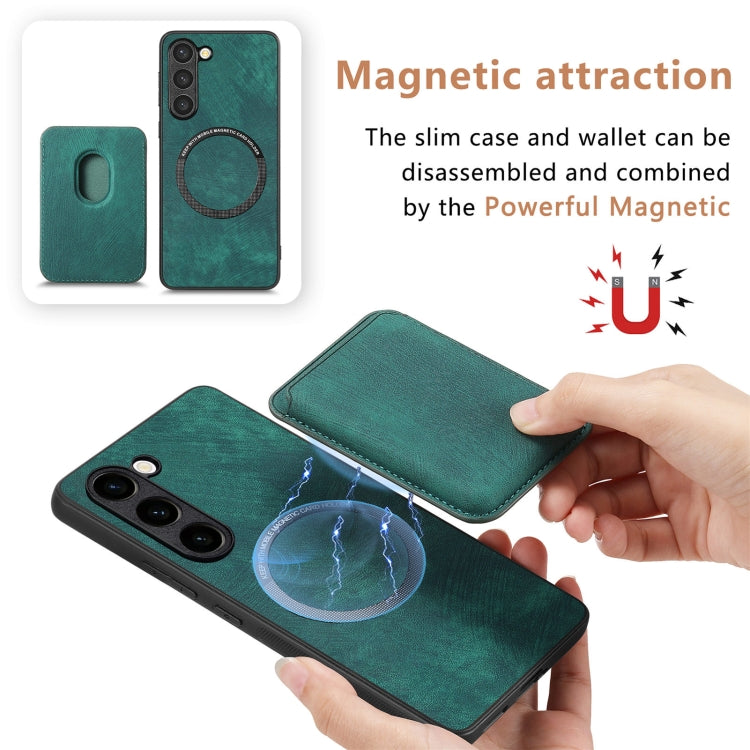 For Samsung Galaxy S23+ 5G Retro Leather Card Bag Magnetic Phone Case(Green) - HoMEdemic™ 