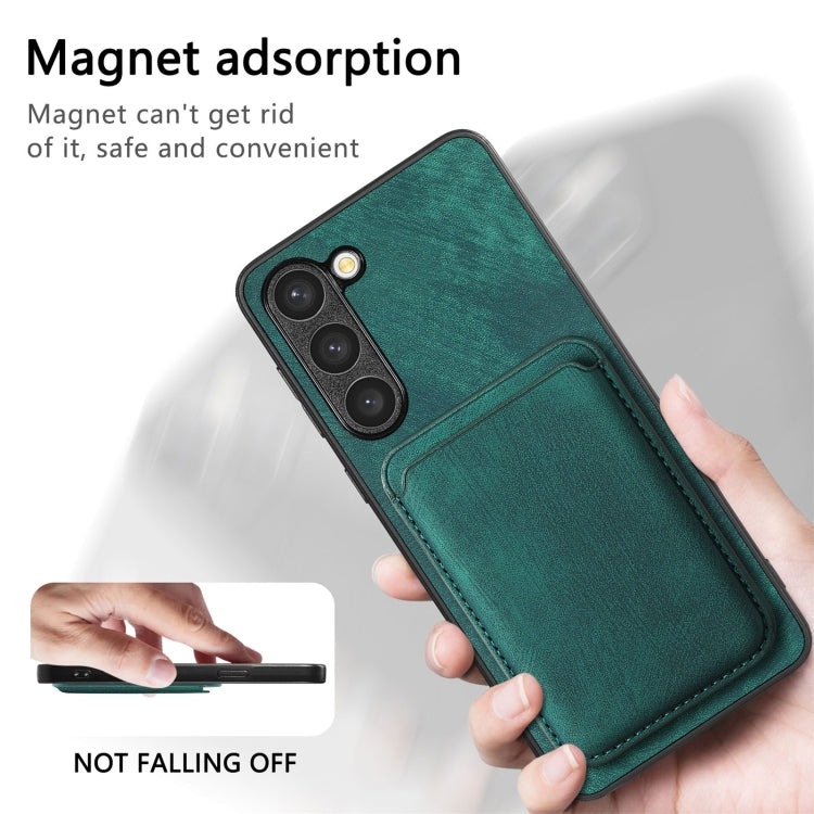 For Samsung Galaxy S23+ 5G Retro Leather Card Bag Magnetic Phone Case(Green) - HoMEdemic™ 