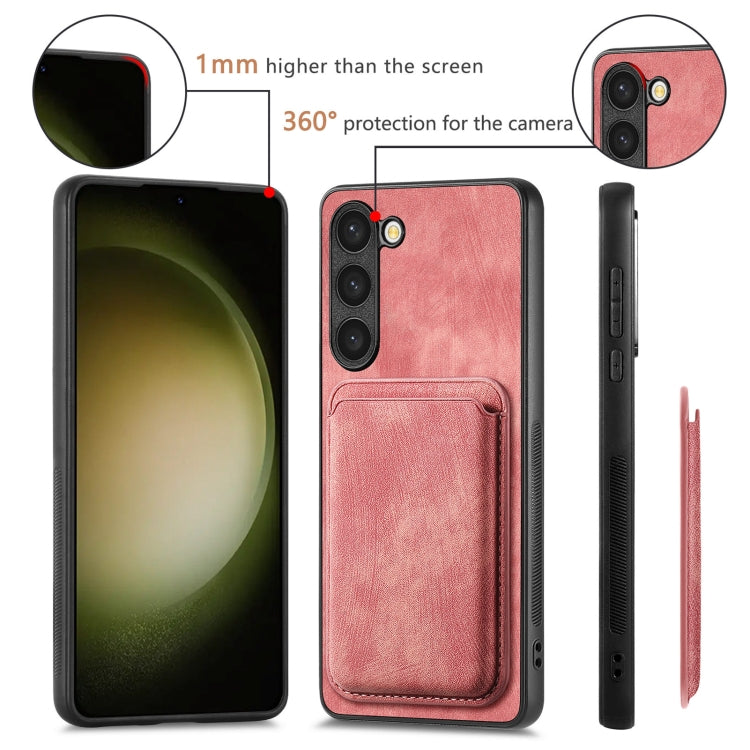 For Samsung Galaxy S23+ 5G Retro Leather Card Bag Magnetic Phone Case(Pink) - HoMEdemic™ 