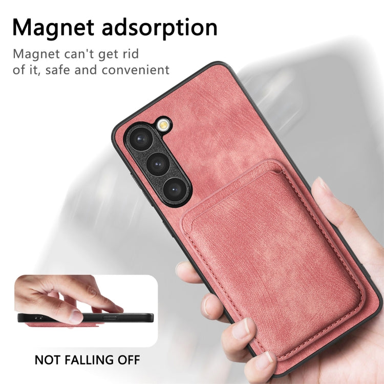 For Samsung Galaxy S23+ 5G Retro Leather Card Bag Magnetic Phone Case(Pink) - HoMEdemic™ 