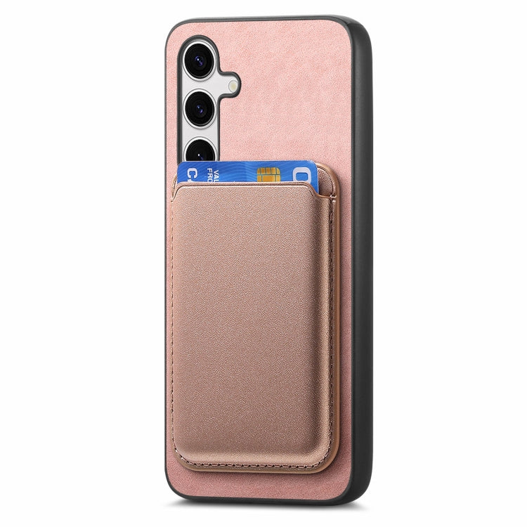 For Samsung Galaxy S23+ 5G Retro Magsafe Card Bag PU Back Cover Phone Case(Pink) - HoMEdemic™ 