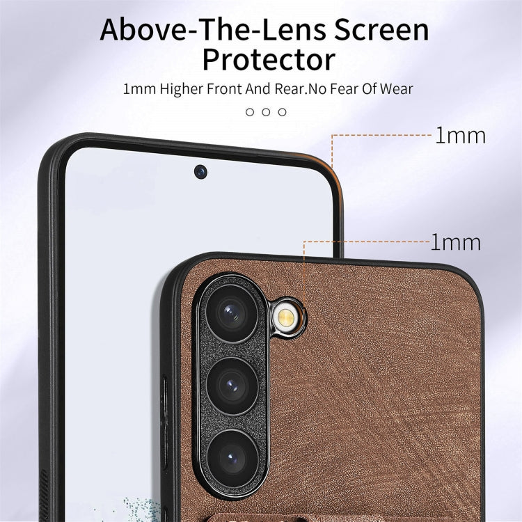 For Samsung Galaxy S23+ 5G Retro Skin-feel Ring Card Wallet Phone Case(Brown) - HoMEdemic™ 