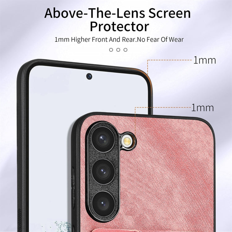For Samsung Galaxy S23+ 5G Retro Skin-feel Ring Card Wallet Phone Case(Pink) - HoMEdemic™ 