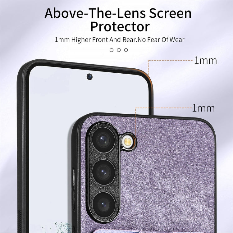 For Samsung Galaxy S23+ 5G Retro Skin-feel Ring Card Wallet Phone Case(Purple) - HoMEdemic™ 