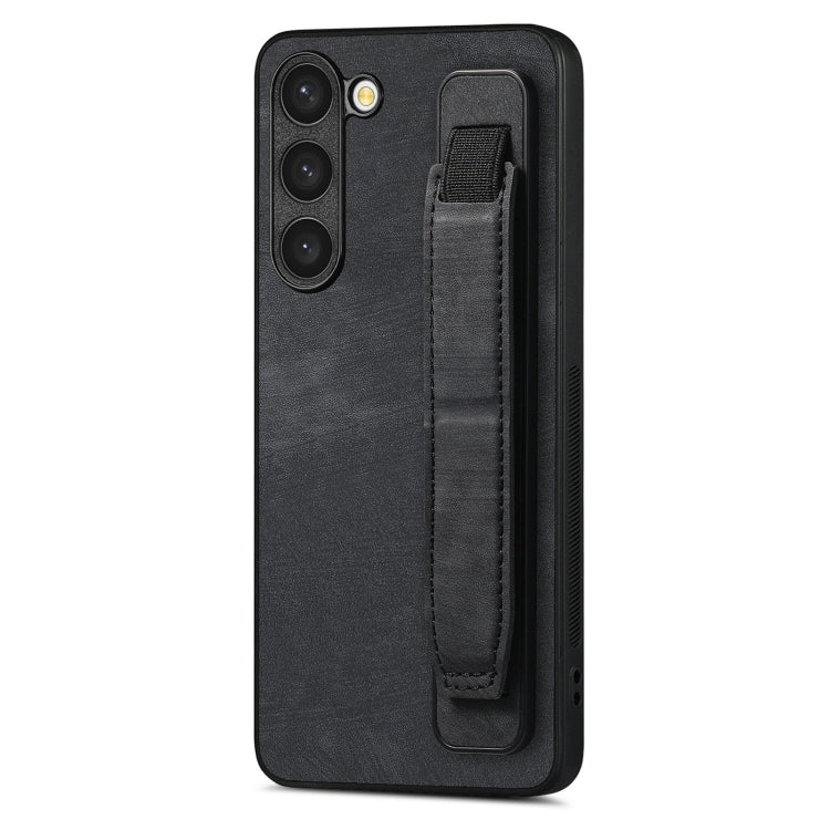 For Samsung Galaxy S23+ 5G Retro Wristband Holder Leather Back Phone Case(Black) - HoMEdemic™ 