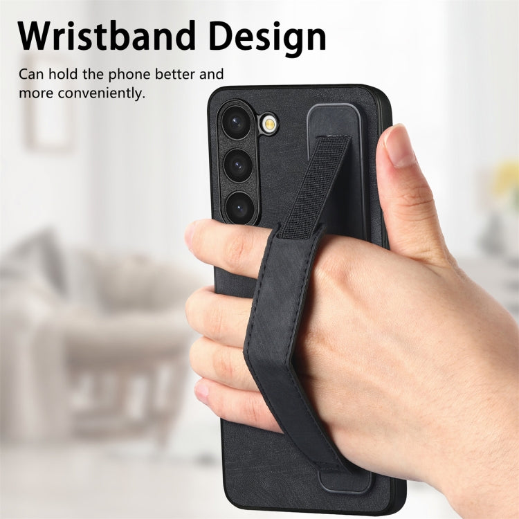 For Samsung Galaxy S23+ 5G Retro Wristband Holder Leather Back Phone Case(Black) - HoMEdemic™ 