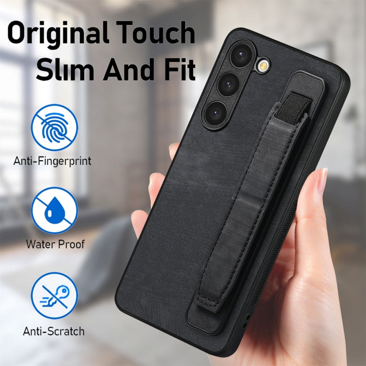 For Samsung Galaxy S23+ 5G Retro Wristband Holder Leather Back Phone Case(Black) - HoMEdemic™ 