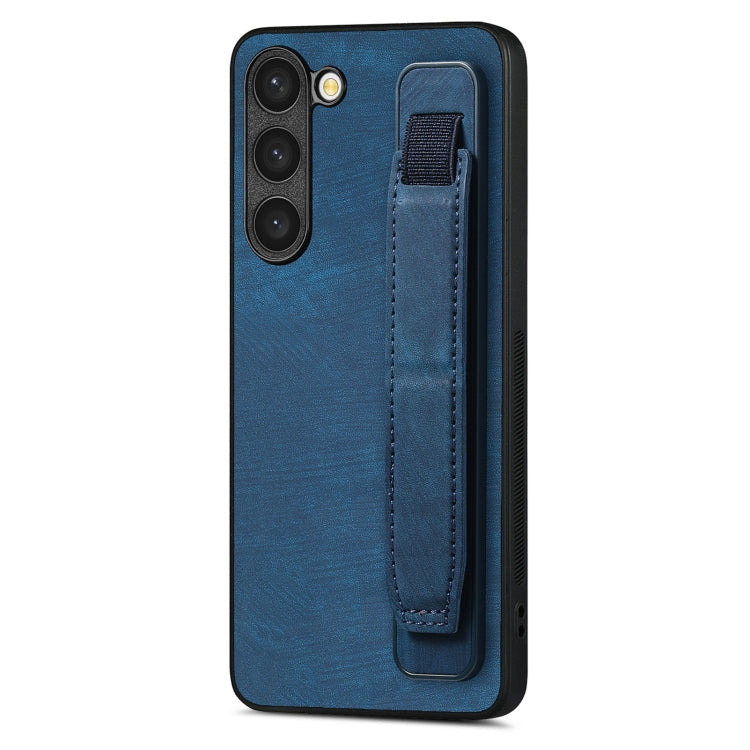 For Samsung Galaxy S23+ 5G Retro Wristband Holder Leather Back Phone Case(Blue) - HoMEdemic™ 