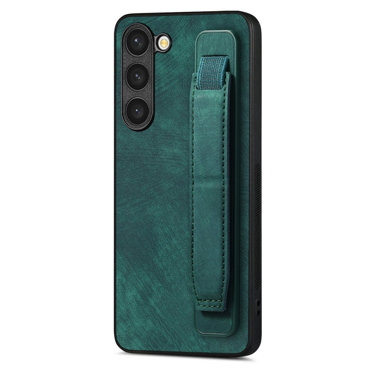 For Samsung Galaxy S23+ 5G Retro Wristband Holder Leather Back Phone Case(Green) - HoMEdemic™ 