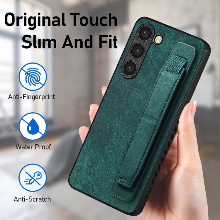 For Samsung Galaxy S23+ 5G Retro Wristband Holder Leather Back Phone Case(Green) - HoMEdemic™ 