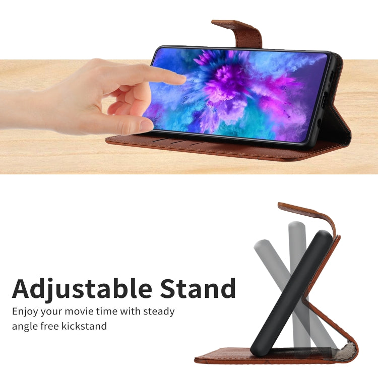 For Samsung Galaxy S23+ 5G Rhombic Grid Texture Leather Phone Case(Brown) - HoMEdemic™ 