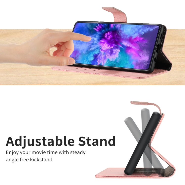 For Samsung Galaxy S23+ 5G Rhombic Grid Texture Leather Phone Case(Pink) - HoMEdemic™ 