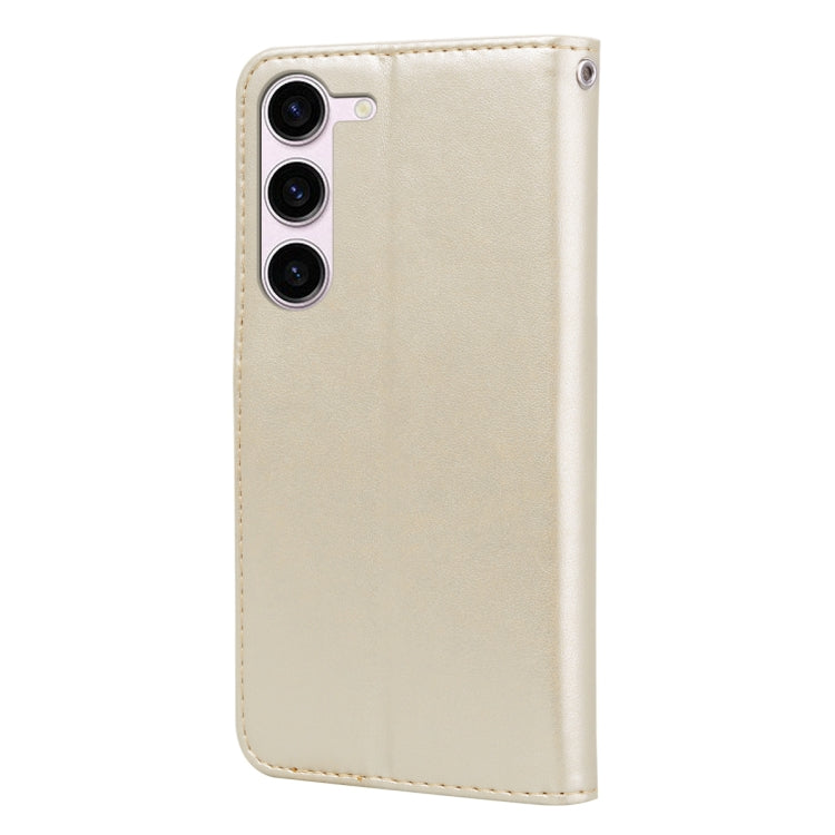 For Samsung Galaxy S23+ 5G Rose Embossed Flip PU Leather Phone Case(Gold) - HoMEdemic™ 